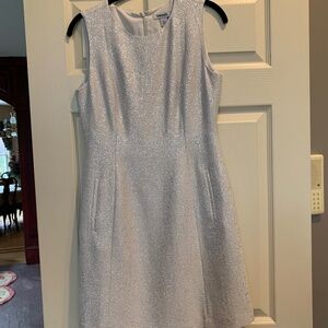 NWOT DKNY Tan/Silver Sleeveless Dress sz 4